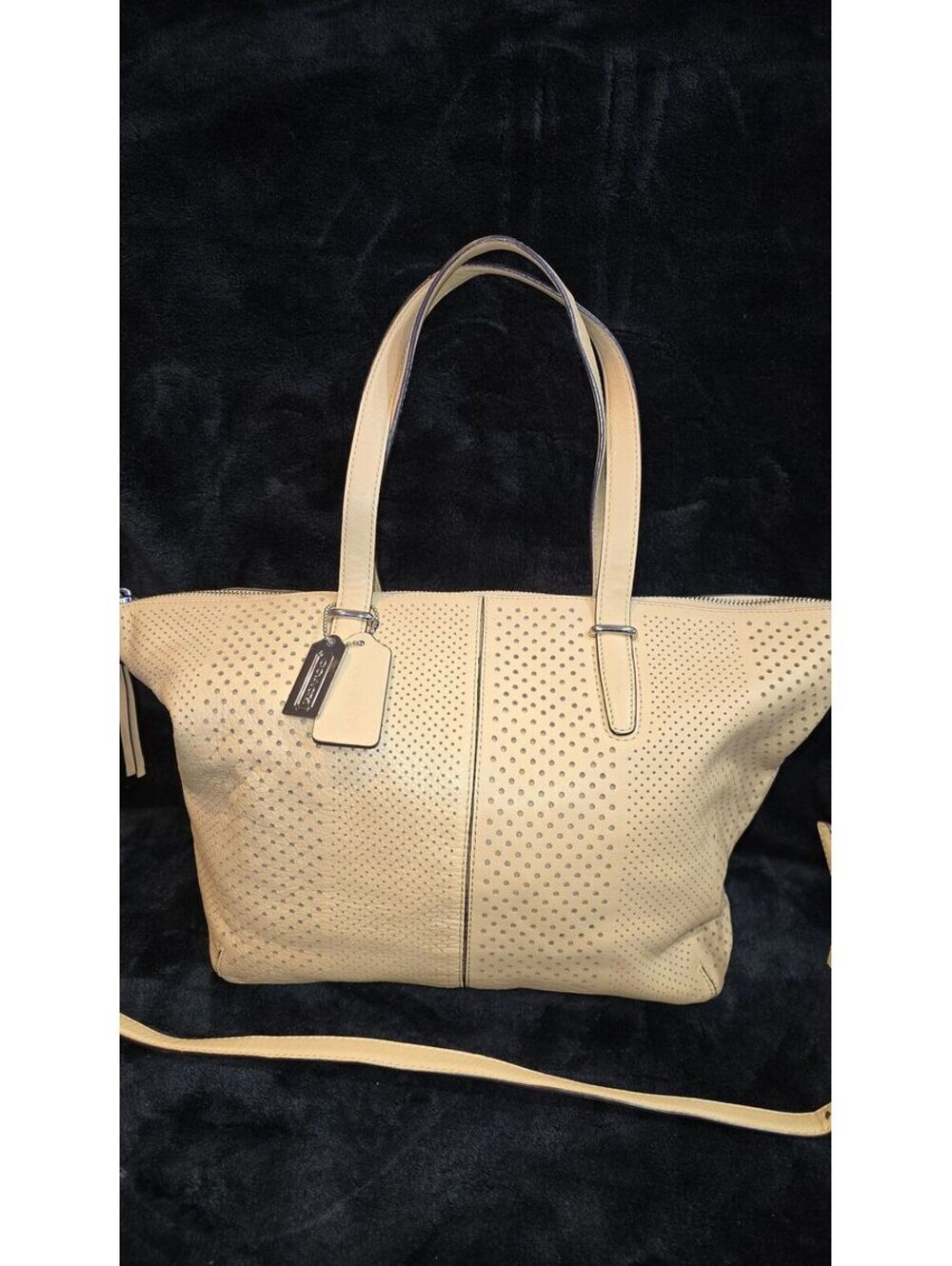 67. Coach 2013 Bleecker Cooper, perforated tan